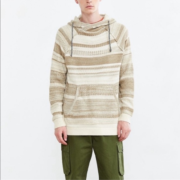 Anthropologie Other - Koto Anthropologie Mens Yamabushi Printed Cotton Hoodie Brown Tan Medium